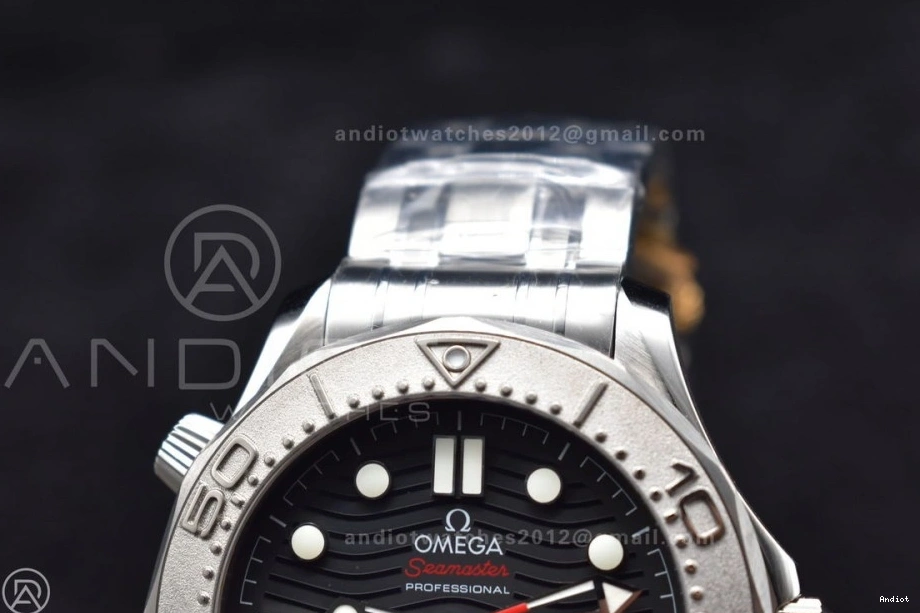 1:1 SS Edition A8800 Diver Ceramic Seamaster Black Dial VSF 300M Black Best On Bracelet 0426